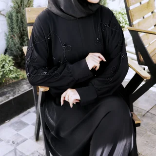 مانتو عبایی جواهردوزی نیلا